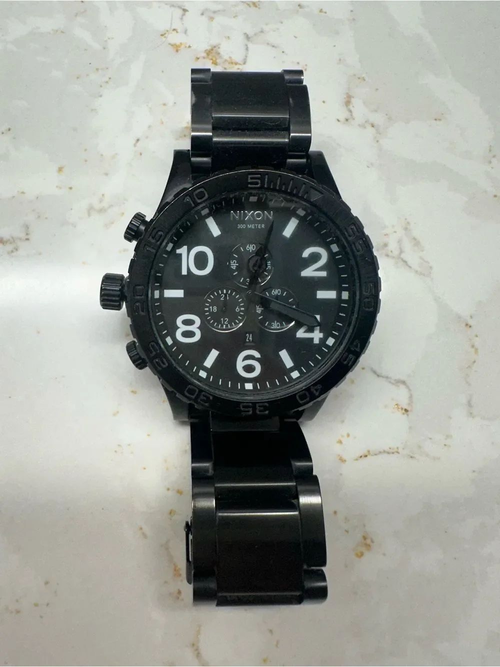 Nixon Black Stainless Chronograph Watch